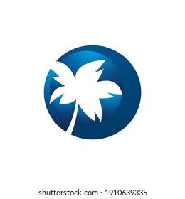 coconut tree logo design eps