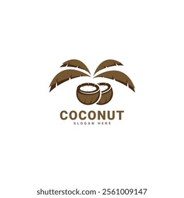 Coconut tree logo design Natural products