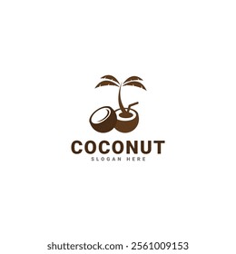 Coconut tree logo design Natural products