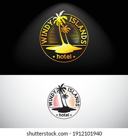 coconut tree logo design template