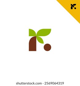 COCONUT TREE LOGO DESIGN TEMPLATE