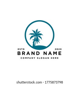 Coconut Tree Logo Design Vector Illustration Stock Vector (Royalty Free ...