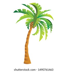 Coconut tree logo icon illustration