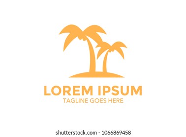 coconut tree logo. summer. icon. simple