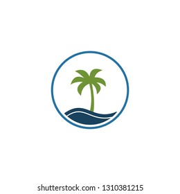 coconut tree logo template