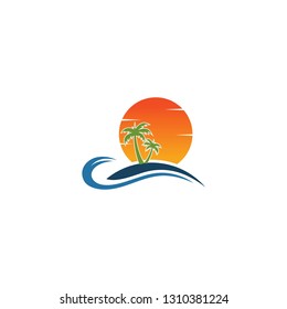 coconut tree logo template
