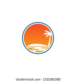 coconut tree logo template