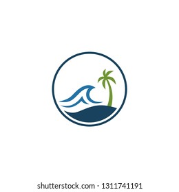 coconut tree logo template