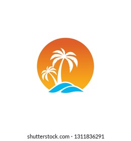 coconut tree logo template