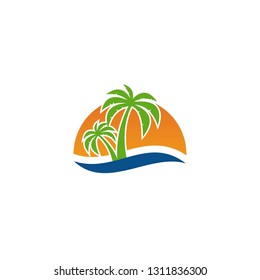 coconut tree logo template