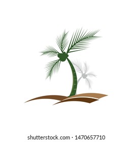 Coconut tree logo template vector icon design