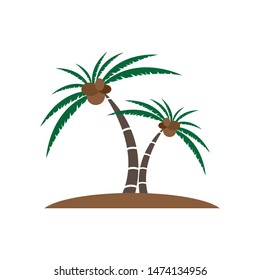 Coconut tree logo template vector icon design