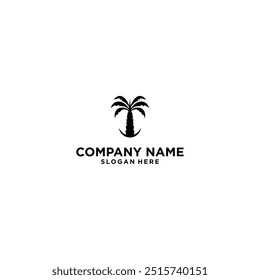 Coconut tree logo template vector icon design