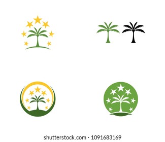 Coconut tree logo vector