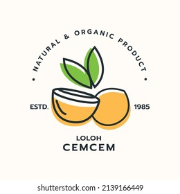 coconut tree logo vector design