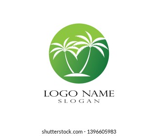 coconut tree logos - Vector