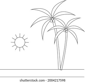 coconut tree on the beach