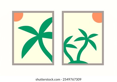 coconut tree on the beach poster