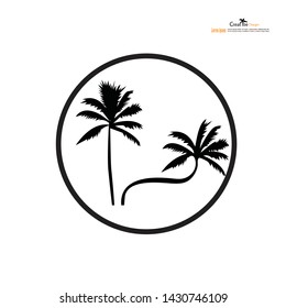 coconut tree, palm tree icon. vector illustration. eps10.