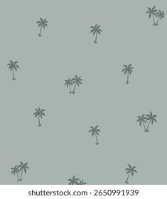 coconut tree pattern on grey background
