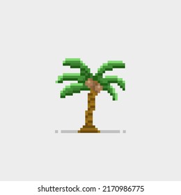 Coconut Tree Pixel Art Style Stock Vector (Royalty Free) 2170986775 ...