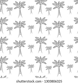 coconut tree seamless pattern