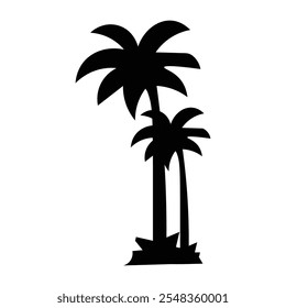 coconut tree silhouette Black, coconut tree silhouette