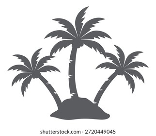 coconut tree silhouette. coconut tree design in flat style. summer theme