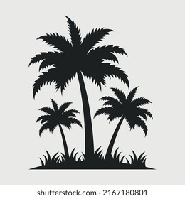 Coconut Tree silhouette SVG Cut File