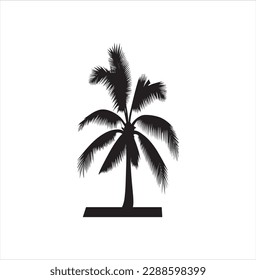Arte vectorial de silueta de árbol de coco