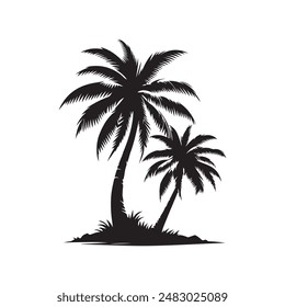 Coconut Tree silhouette Vector illustration
