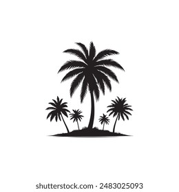 Coconut Tree silhouette Vector illustration