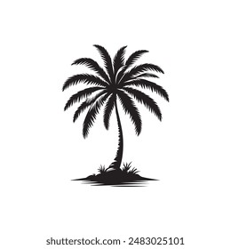 Coconut Tree silhouette Vector illustration