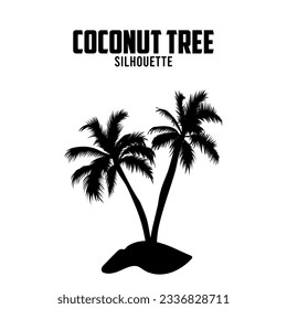 Coconut tree Silhouette vector stock illustration  Palm Tree silhoutte 