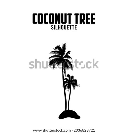 Coconut tree Silhouette vector stock illustration  Palm Tree silhoutte 