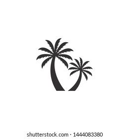 Coconut tree summer logo template vector icon illustration design 