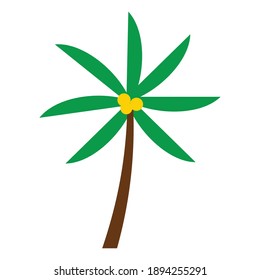 coconut tree symbol vector design. good for summer logo