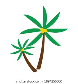 coconut tree symbol vector design. good for summer logo