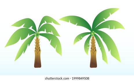 Coconut tree symbol vector isolated on white background , illustration Vector EPS 10