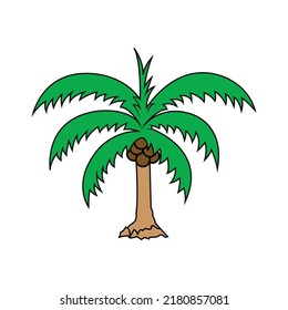 Coconut Tree Vector Clipart - Palm Tree Vector