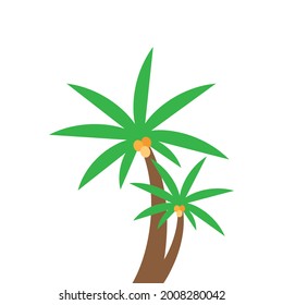 coconut tree vector design. coconut tree design flats