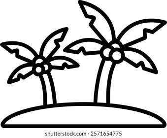 Coconut Tree vector icon. Can be used for printing, mobile and web applications.