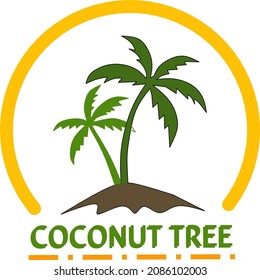Coconut tree vector. coconut tree icon. holiday. Vector design illustration.