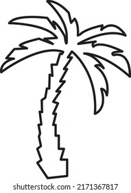 Coconut Tree Vector Icon illustration on white background..eps
