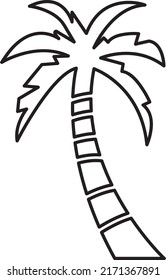 Coconut Tree Vector Icon line art vector design,.eps
