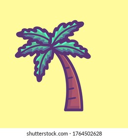 coconut tree vector icon. summer icon concept