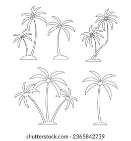 Coconut Tree Vector, Coconut Tree Illustrations, Coconut Tree clip art, Coconut Plant, Plant Silhouette, Tree Vector, Silhouette, outline vector