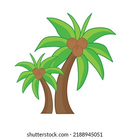 fondo de fondo de la ilustración de diseño del logotipo del vector del árbol de coco