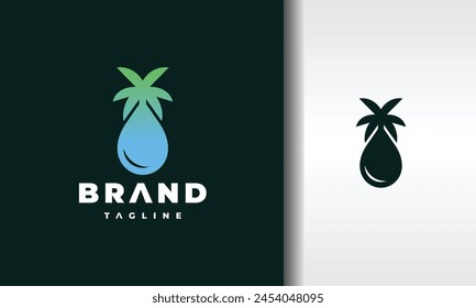 the coconut tree water logo