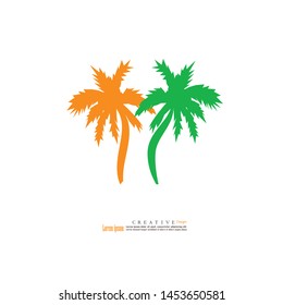 coconut tree,palm tree icon on white background.vector illustration.eps10.